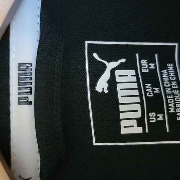 PUMA Full Zip Up Contrast Stripes at Sleeves Jacket Men's Medium Size - Picture 2 of 5